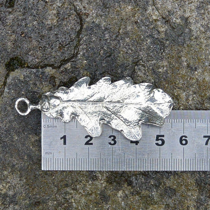 Oak Leaf Keyring, Acorn and Oak Key Fob, Handmade, by William Sturt, in Fine Pewter