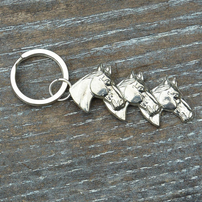 Horse Keyring, Thoroughbred Horse Key Fob, Handmade, by William Sturt, in Fine Pewter