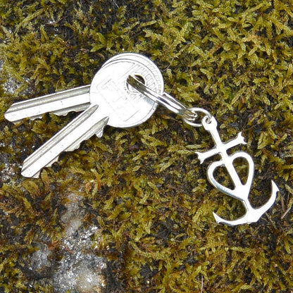 Camargue Cross Keyring, Croix de Camargue Key Fob, Handmade, by William Sturt, in Fine Pewter