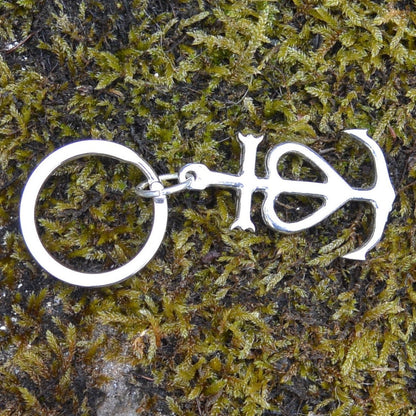Camargue Cross Keyring, Croix de Camargue Key Fob, Handmade, by William Sturt, in Fine Pewter