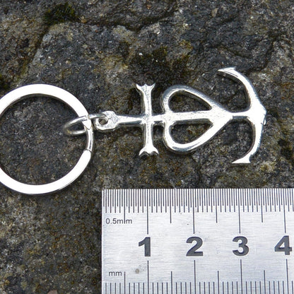 Camargue Cross Keyring, Croix de Camargue Key Fob, Handmade, by William Sturt, in Fine Pewter
