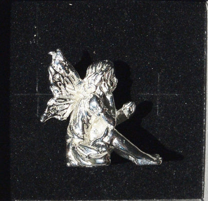 Miniature Fairy, Fairy Figurine, Viola, Handmade, in Fine Pewter, by William Sturt