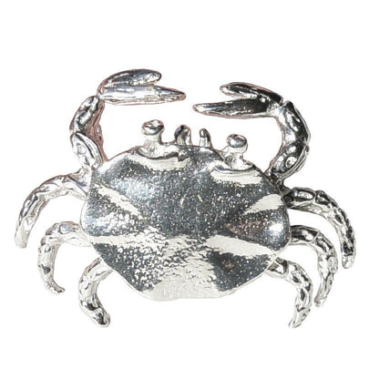 Crab Figurine, Miniature Crab, Handmade, in Fine Pewter, by William Sturt