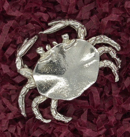 Crab Figurine, Miniature Crab, Handmade, in Fine Pewter, by William Sturt