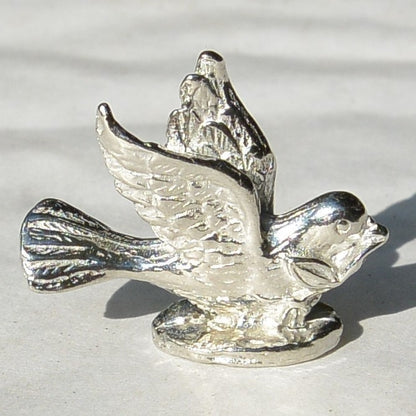 Turtle Dove Figurine, Miniature Turtle Dove, Handmade, in Fine Pewter, by William Sturt