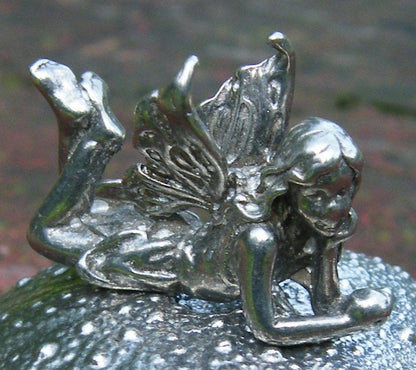 Miniature Fairy, Fairy Figurine, Bella, Handmade, in Fine Pewter, by William Sturt