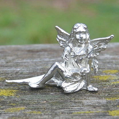 Miniature Fairy, Fairy Figurine, Tilly, Handmade, in Fine Pewter, by William Sturt