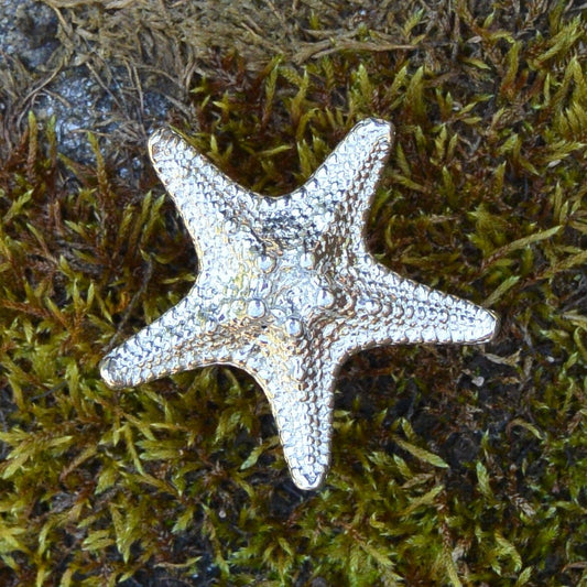 Starfish Figurine, Miniature Starfish, Handmade, in Fine Pewter, by William Sturt