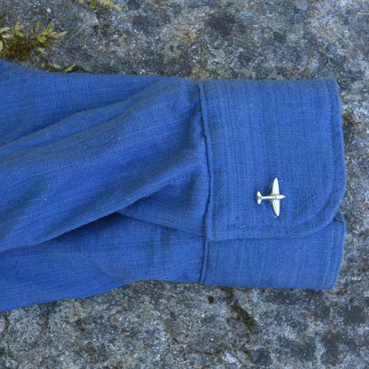 Spitfire Tie Clip (Aircraft Design), Handcast Pewter Tie Clip, Polished Finish