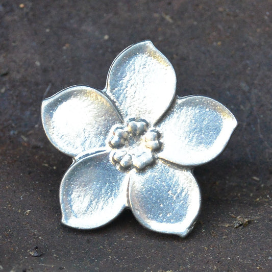 Forget Me Not Statement Ring, Forget Me Not Ring, Adjustable Ring, Handmade, in Fine Pewter, by William Sturt