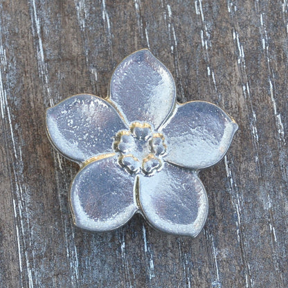 Forget Me Not Statement Ring, Forget Me Not Ring, Adjustable Ring, Handmade, in Fine Pewter, by William Sturt