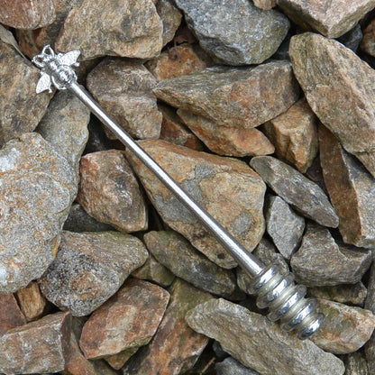 Bee Honey Dipper, Honey Dipper with Bee, Handmade, in Fine Pewter, by William Sturt