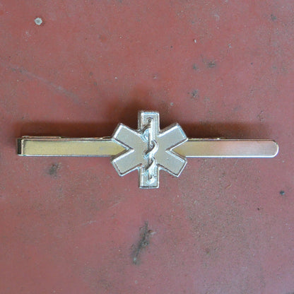 Emergency Services Tie Clip, Handcast Pewter Tie Clip, Polished Finish