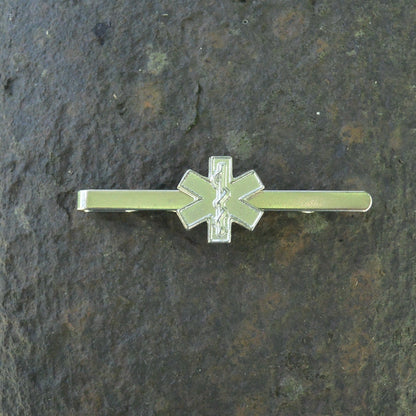 Emergency Services Tie Clip, Handcast Pewter Tie Clip, Polished Finish