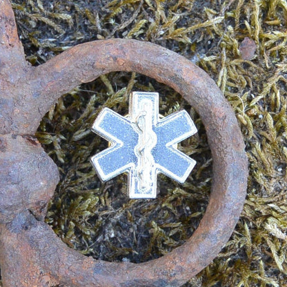 Blue Light Emergency Services Lapel Pin, Handmade, in Fine Pewter, by William Sturt