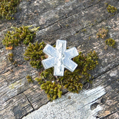 Blue Light Emergency Services Lapel Pin, Handmade, in Fine Pewter, by William Sturt