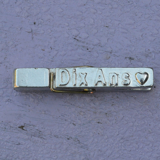 10 Ans (10 Years) Clothes Peg Paper Weight, Handmade, in Fine Pewter, by William Sturt