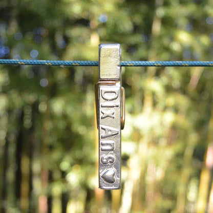 10 Ans (10 Years) Clothes Peg Paper Weight, Handmade, in Fine Pewter, by William Sturt