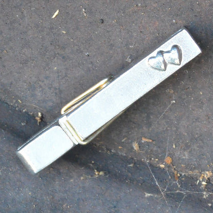 Two Hearts Clothes Peg Fridge Magnet, Hearts Fridge Magnet Peg, Handmade, in Fine Pewter, by William Sturt