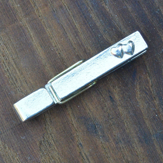 Two Hearts Clothes Peg Paper Weight, Hearts Photo Peg, Handmade, in Fine Pewter, by William Sturt