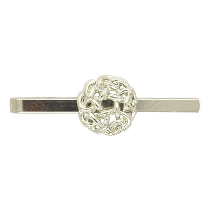 Celtic Love Knot Tie Clip, Handcast Pewter Tie Clip, Polished Finish