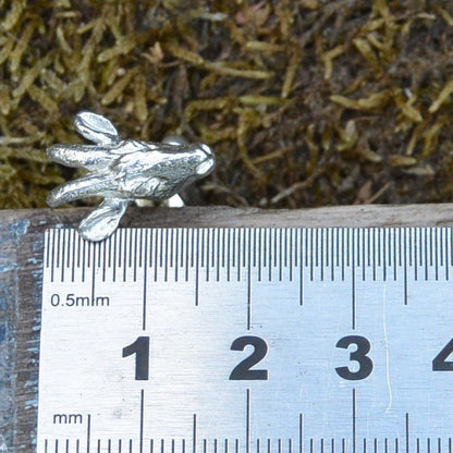 Goat Cufflinks (Small Design), Handcast Pewter Cufflinks, Polished Finish