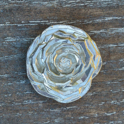 Rose Statement Ring, Rose Ring, Adjustable Ring, Handmade, in Fine Pewter, by William Sturt