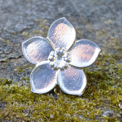 Forget Me Not Statement Ring, Forget Me Not Ring, Adjustable Ring, Handmade, in Fine Pewter, by William Sturt