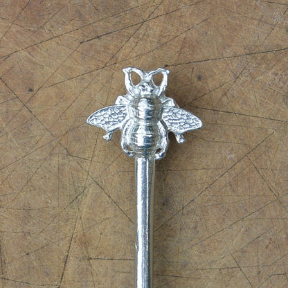 Bee Honey Dipper, Honey Dipper with Bee, Handmade, in Fine Pewter, by William Sturt