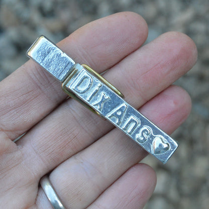 10 Ans (10 Years) Clothes Peg Paper Weight, Handmade, in Fine Pewter, by William Sturt