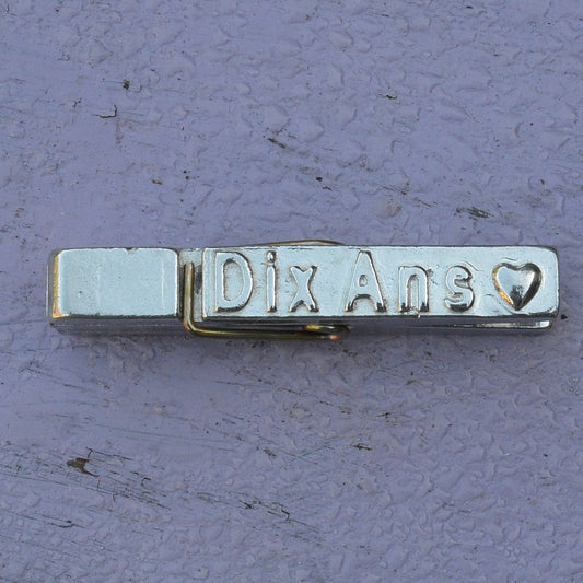 10 Ans (10 Years) Clothes Peg Fridge Magnet, Fridge Magnet Peg, Handmade, in Fine Pewter, by William Sturt