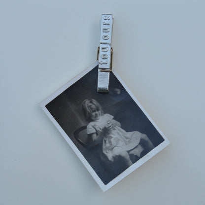 Toujours (French for Forever) Clothes Peg Fridge Magnet, Fridge Magnet Peg, Handmade, in Fine Pewter, by William Sturt