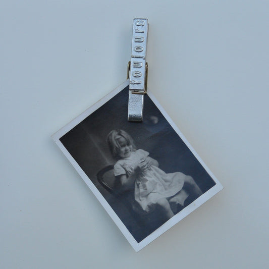 Toujours (French for Forever) Clothes Peg Fridge Magnet, Fridge Magnet Peg, Handmade, in Fine Pewter, by William Sturt