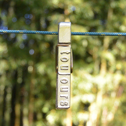 Toujours (French for Forever) Clothes Peg Fridge Magnet, Fridge Magnet Peg, Handmade, in Fine Pewter, by William Sturt