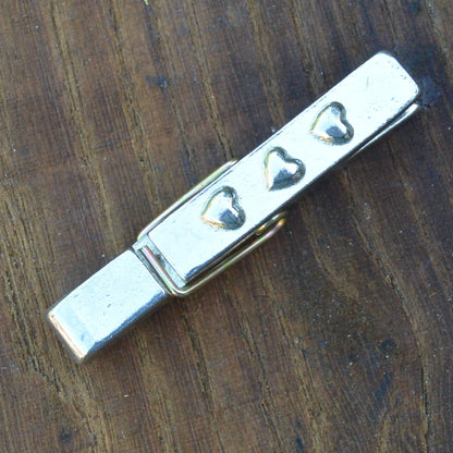 Three Hearts Clothes Peg Paper Weight, Poly Paper Weight, Three Hearts Photo Peg, Handmade, in Fine Pewter, by William Sturt