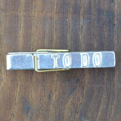To Do Clothes Peg Paper Weight, French Photo Peg, Handmade, in Fine Pewter, by William Sturt