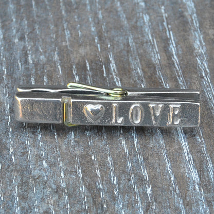 Love Clothes Peg Paper Weight, French Photo Peg, Handmade, in Fine Pewter, by William Sturt