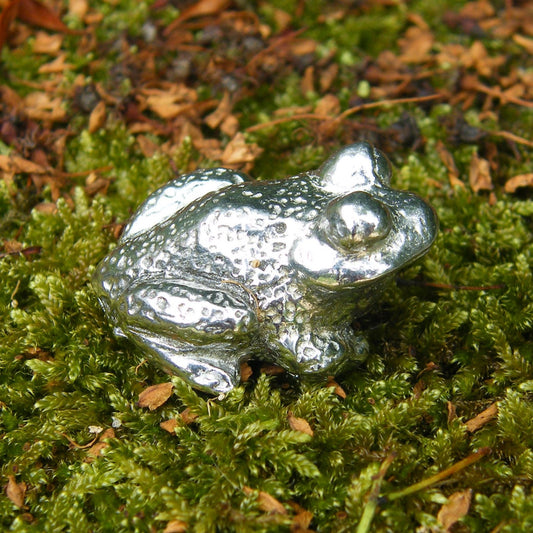 Frog Figurine, Frog Lovers Gift, Handmade, in Fine Pewter, by William Sturt