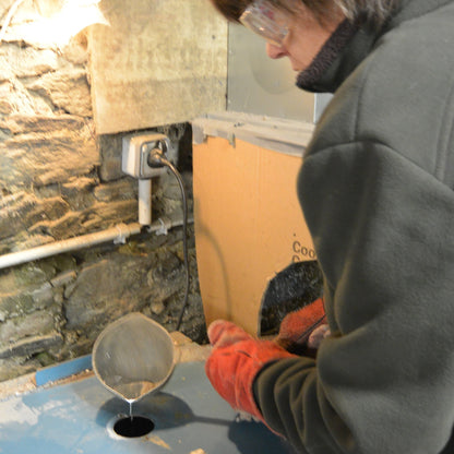 1967 English Sixpence Cufflinks, Handmade, in Fine Pewter, by William Sturt