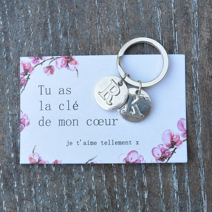 Letter Keyring, Personalised Keyring, Initial Keyring, Handmade, in Fine Pewter, by William Sturt.