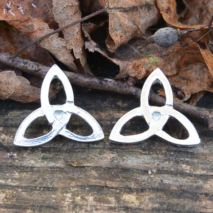 Triquetra Cufflinks, Handcast Pewter Cufflinks, Polished Finish