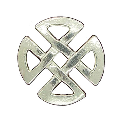 Celtic Love Knot Brooch, Handcast Pewter, Polished Finish
