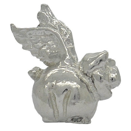 Flying Pig Figurine, Miniature Flying Pig, Handmade, in Fine Pewter, by William Sturt