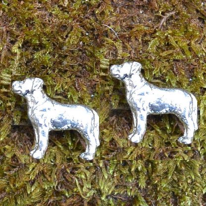 Labrador Retriever Cufflinks, Handcast Pewter Cufflinks, Polished Finish