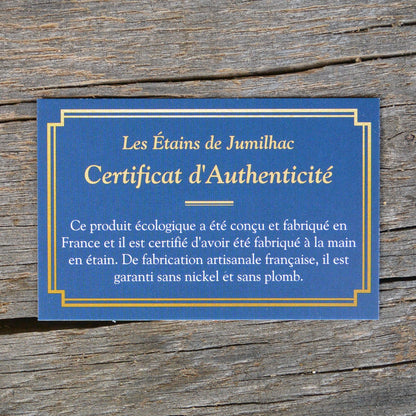 1957 Pewter Sixpence Tie Clip, Handmade, in Fine Pewter, by William Sturt