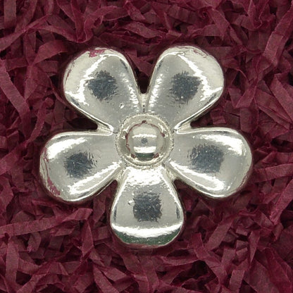 Daisy Scarf Ring, Handcast Pewter, Polished Finish