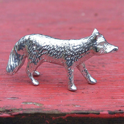 Fox Figurine, Fox Gift, Handmade, In Fine Pewter, by William Sturt