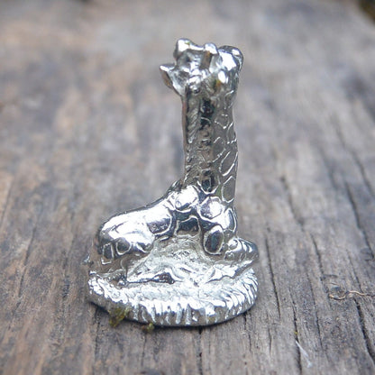 Giraffe Figurine, Miniature Giraffe, Handmade, in Fine Pewter, by William Sturt