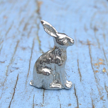 Pewter Lucky Hare, Hare Sculpture, Handmade, in Finest Pewter, by William Sturt