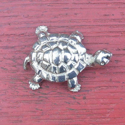 Turtle Figurine, Miniature Turtle, Handmade, in Fine Pewter, by William Sturt